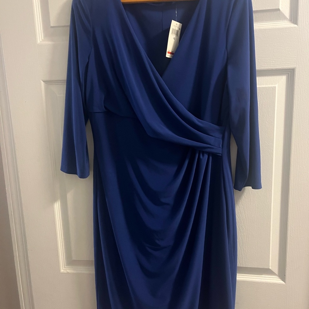 Lauren Ralph Lauren Royal Blue Long Sleeve Dress